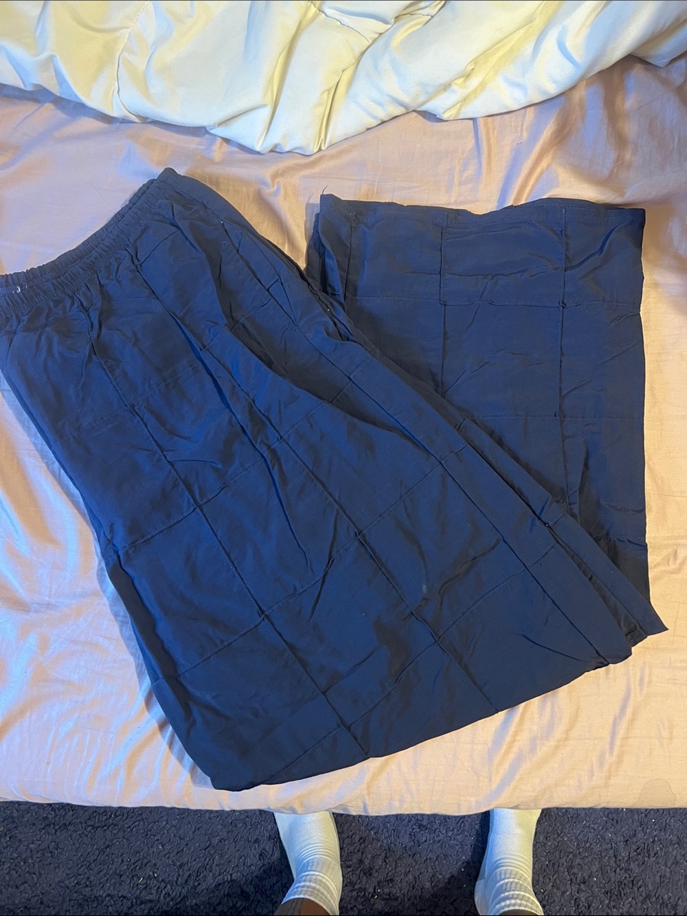 Pretty little thing  Navy Elastic-Waist Casual Pants